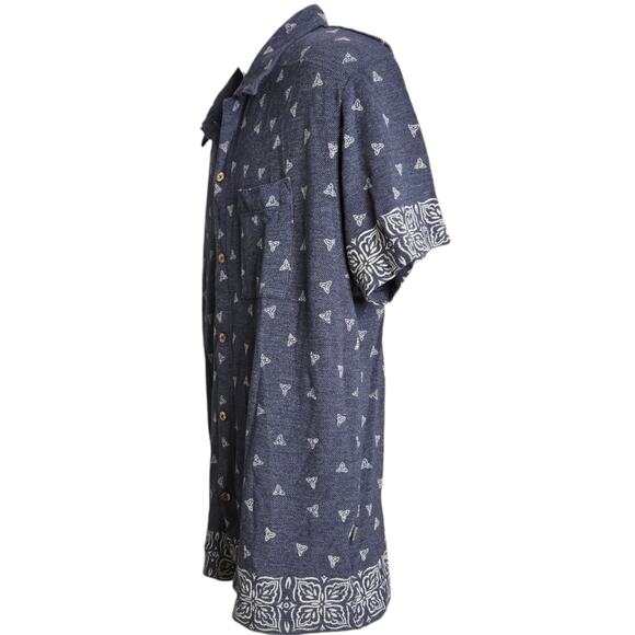 Tommy Jeans Mens‎ Tropical Print Shirt XL Button Down Cotton Blend Shell Buttons - Picture 4 of 7